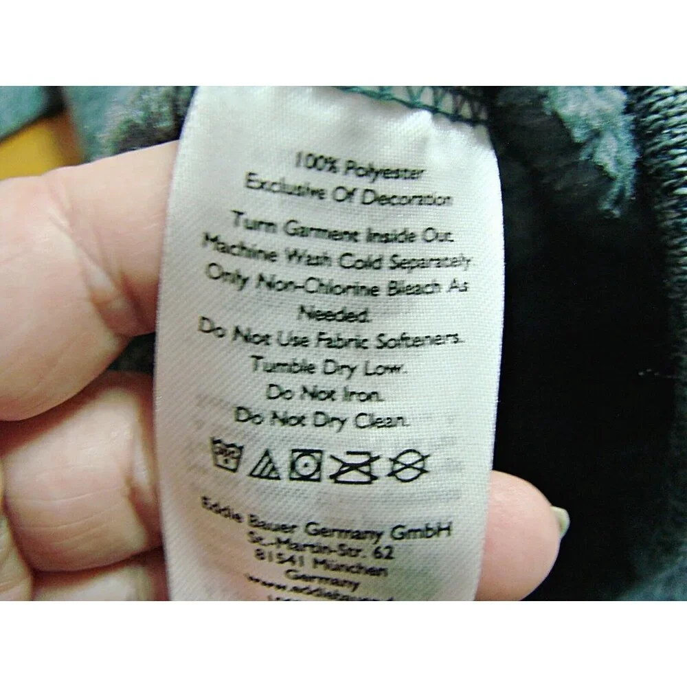 Eddie Bauer Mens Radiator Fleece Pullover 1/4-Zip Heather Blue Mock Neck Size XL